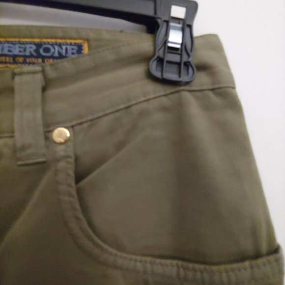 Trussardi Jeans Ittierre SPA Number One Army Green Straight Leg pants 30 Italy - Picture 7 of 13